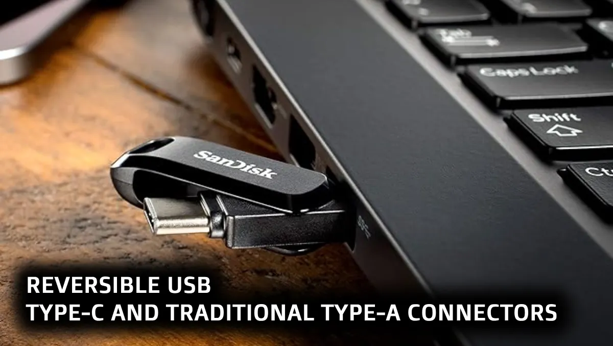SanDisk Ultra Dual Drive Reversible USB Type-C and traditional Type-A connectors